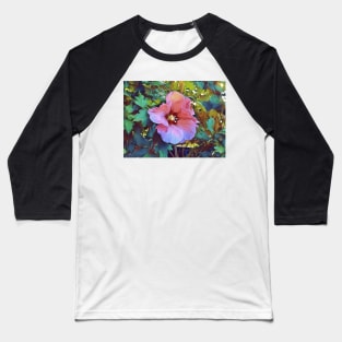 Colorful Flower Design Baseball T-Shirt